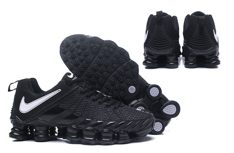 Men Nike Shox TLX All Black White Shoes - Click Image to Close